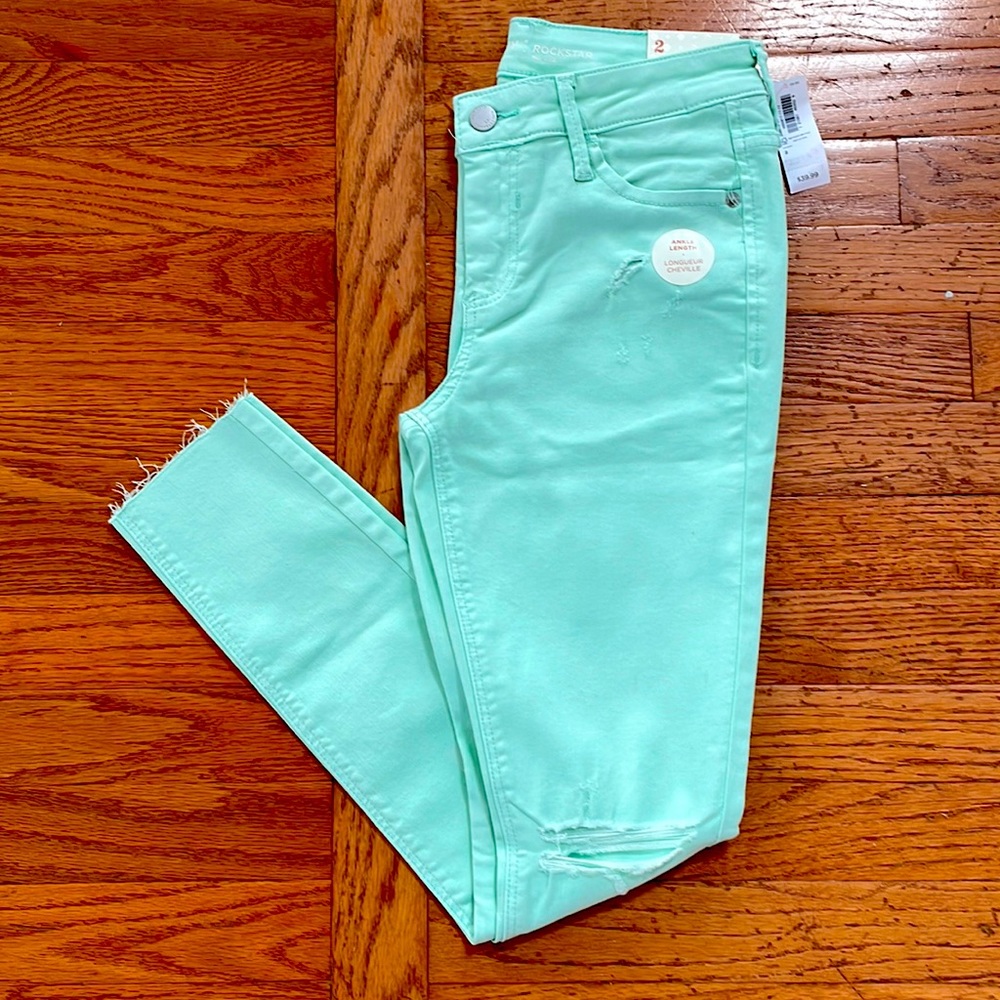 Colored Midrise super skinny denim. Size 2